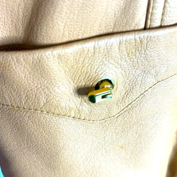 Vintage St. John Sport By Marie Gray 100% Leather Jacket Camel Brown - Picture 4 of 7